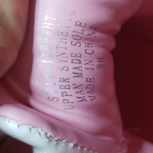 NWOT Sugar Thrillz Fairywalker Chunky Platform Sneakers White with Heart Trim 8M - Picture 5 of 7